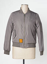 Blouson effet matière satinée vert BOMBERS femme
