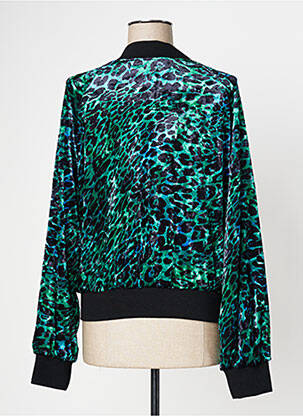 Blouson effet matière satinée vert FRACOMINA femme