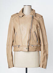 Veste en cuir beige OAKWOOD pour femme seconde vue