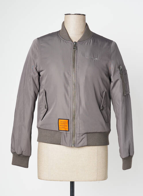 Blouson tissage imperméable vert BOMBERS femme