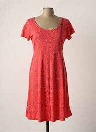 Robe mi-longue imprimé fantaisie manches courtes rouge RAGWEAR femme