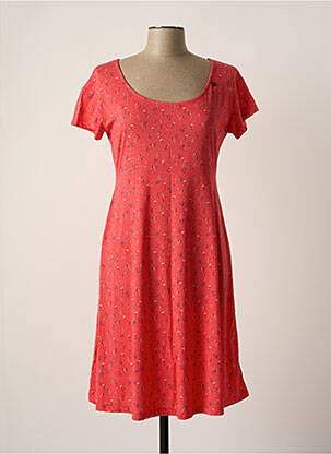 Robe mi-longue imprimé fantaisie manches courtes rouge RAGWEAR femme