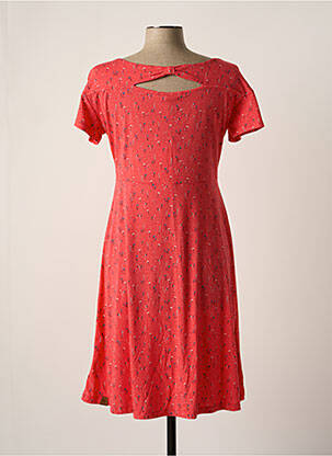 Robe mi-longue imprimé fantaisie manches courtes rouge RAGWEAR femme