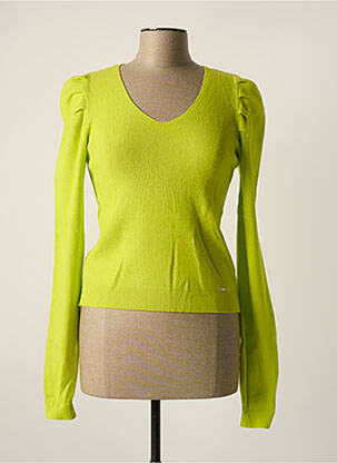 Pull col v manches longues vert FRACOMINA femme