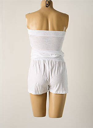 Combishort poches sans manche blanc VON DUTCH femme