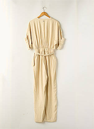 Combi-pantalon fermeture boutonnée sur le devant manches courtes beige FRACOMINA femme