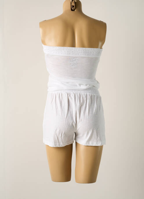 Combishort poches sans manche blanc VON DUTCH femme