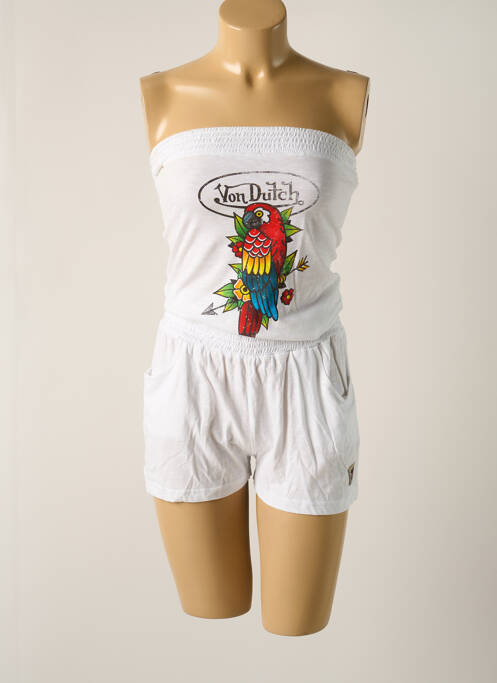 Combishort blanc VON DUTCH pour femme