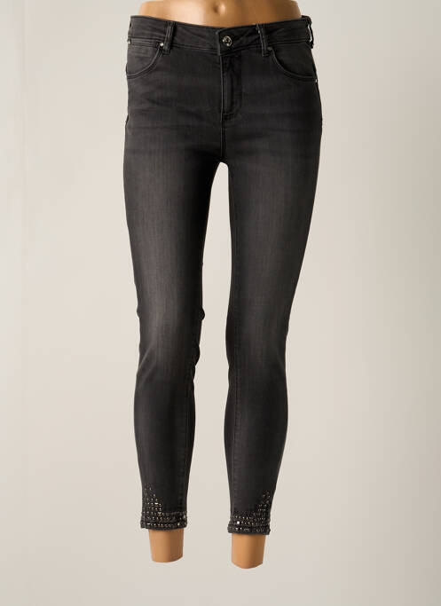 Jeans coupe slim noir FRACOMINA pour femme