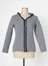 Veste casual col rond noir LO! LES FILLES femme