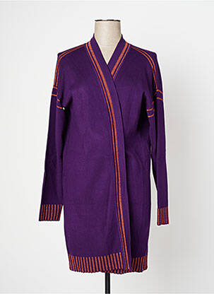 Gilet manches longues stretch violet FRACOMINA femme