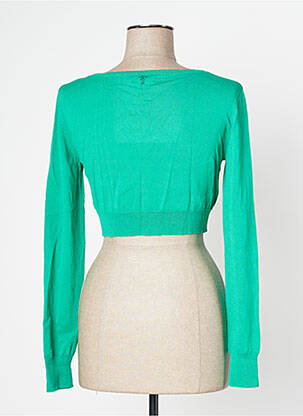 Gilet manches longues col rond vert FRACOMINA femme