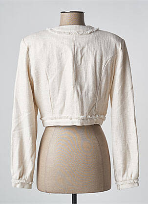 Veste chic col rond beige FRACOMINA femme