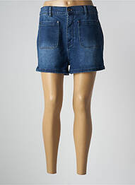 Short tissage denim taille haute bleu WAXX femme