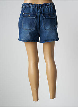 Short tissage denim taille haute bleu WAXX femme