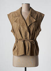 Veste en cuir beige OAKWOOD pour femme seconde vue