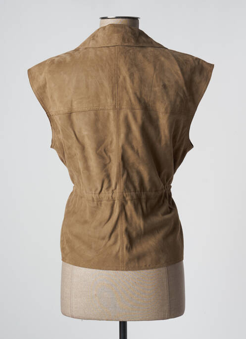 Veste en cuir beige OAKWOOD pour femme