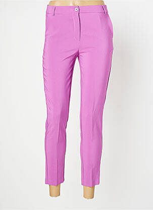 Pantalon 7/8 stretch taille normale rose FRACOMINA femme