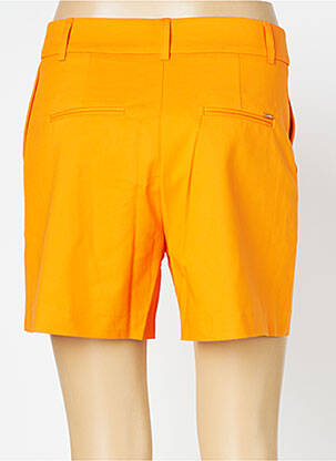 Short fermeture zippée sous rabat avec crochet taille haute orange FRACOMINA femme