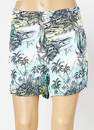 Short taille à pinces taille haute bleu SURKANA femme