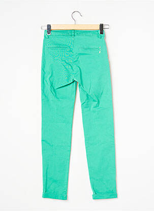Pantalon chino fermeture zippée sous rabat boutonné taille normale vert FRACOMINA femme