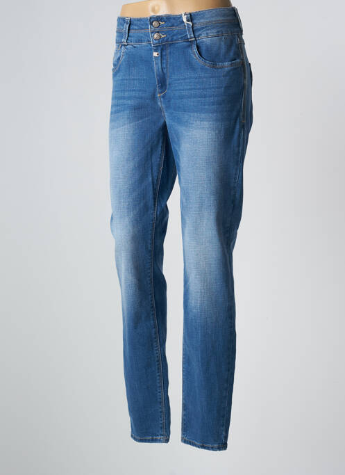 Jeans coupe slim stretch taille normale bleu TIMEZONE femme