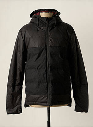 Parka manches longues a capuche noir TIMEZONE homme