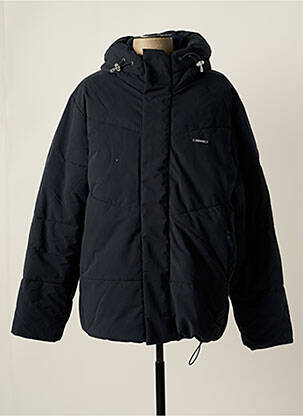 Parka poignets bords-côtes a capuche bleu RAGWEAR homme