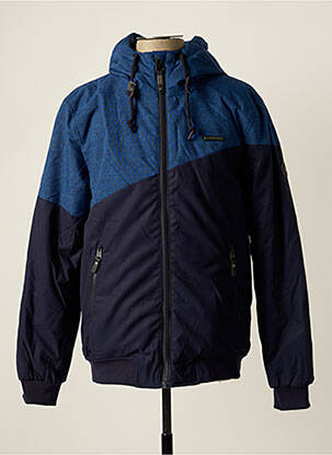 Manteau court poches a capuche bleu RAGWEAR homme