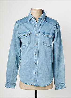 Chemise manches longues manches longues bleu WAXX homme