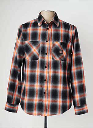 Chemise manches longues orange VON DUTCH pour homme