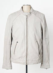 Veste en cuir gris OAKWOOD pour homme seconde vue