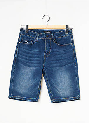 Bermuda coupe droite bleu WAXX femme