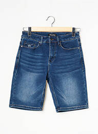 Bermuda coupe droite bleu WAXX femme