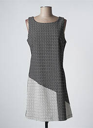 Robe mi-longue imprimé fantaisie sans manche noir ME-PARIS femme