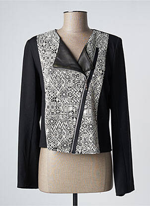 Veste casual epaulette noir ME-PARIS femme
