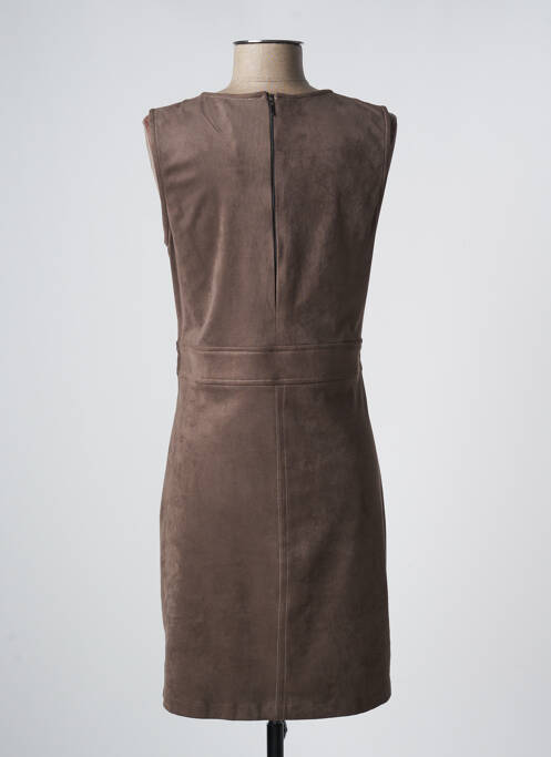 Robe mi-longue marron SUN LIGHT pour femme