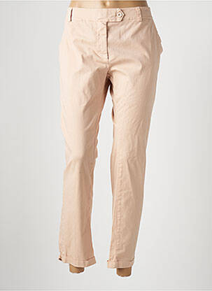 Pantalon 7/8 taille à pinces taille basse rose POUSSIERE D'ETOLE femme