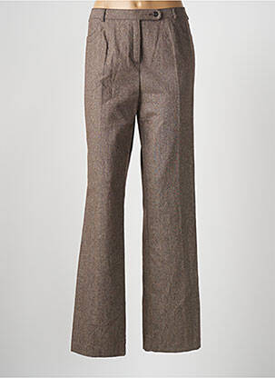 Pantalon large marron FRANK WALDER pour femme