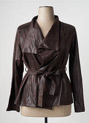 Veste simili cuir marron FRED SABATIER pour femme seconde vue