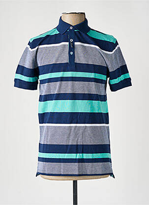 Polo stretch manches courtes bleu DAMART homme