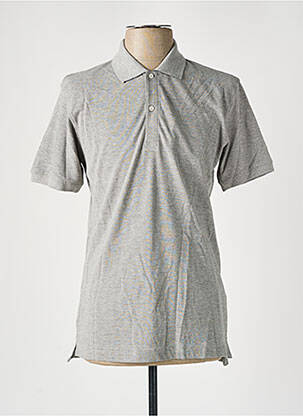 Polo tissage chiné manches courtes gris DAN JOHN homme
