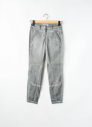 Pantalon slim tissage popeline taille normale gris SANDWICH femme