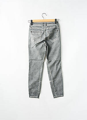 Pantalon slim tissage popeline taille normale gris SANDWICH femme