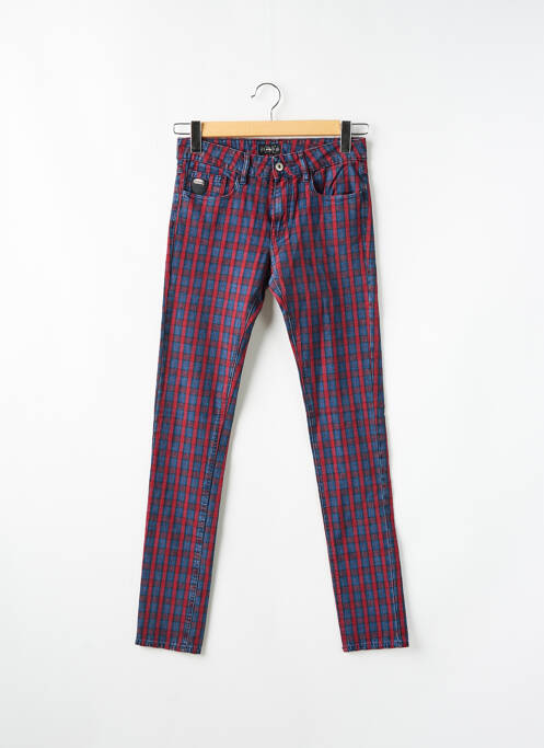 Jeans coupe slim stretch taille basse rouge APRIL 77 femme