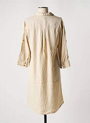 Robe mi-longue manches 3/4 manches 3/4 beige KANOPE femme