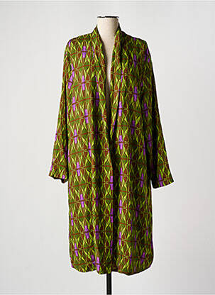 Veste kimono vert JOHANNA PARIS pour femme