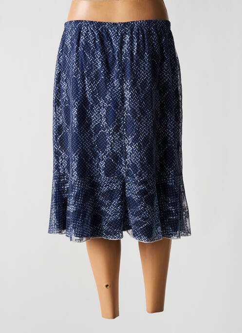 Jupe mi-longue bleu TELMAIL pour femme