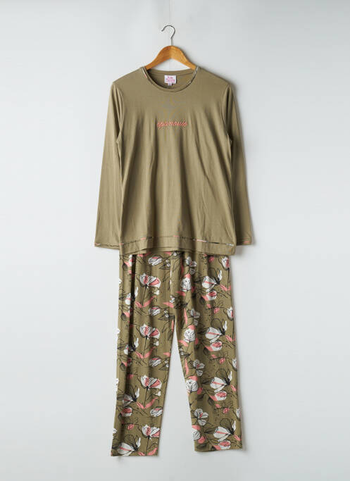 Pyjama vert ROSE POMME pour femme