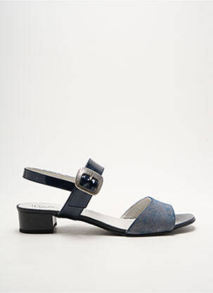 Sandales/nu pieds matière lisse talon plat jusqu'à 3cm bleu INEA femme
